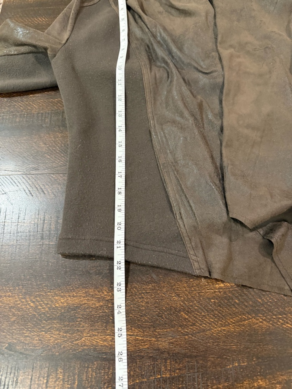Kut from the Kloth Ana Faux Leather Drape Front Jacket Brown Large - Picture 6 of 10